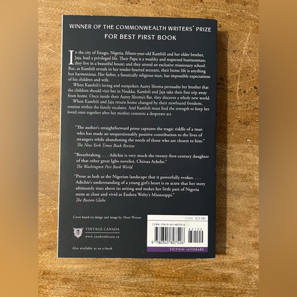 6/$30 Purple Hibiscus by Chimamanda Ngozi Adichie paperback book - Picture 2 of 4